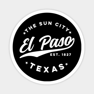 Vintage El Paso Texas The Sun City Retro USA Magnet